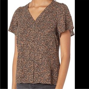 Good Threads XXL animal print flutter sleeve top